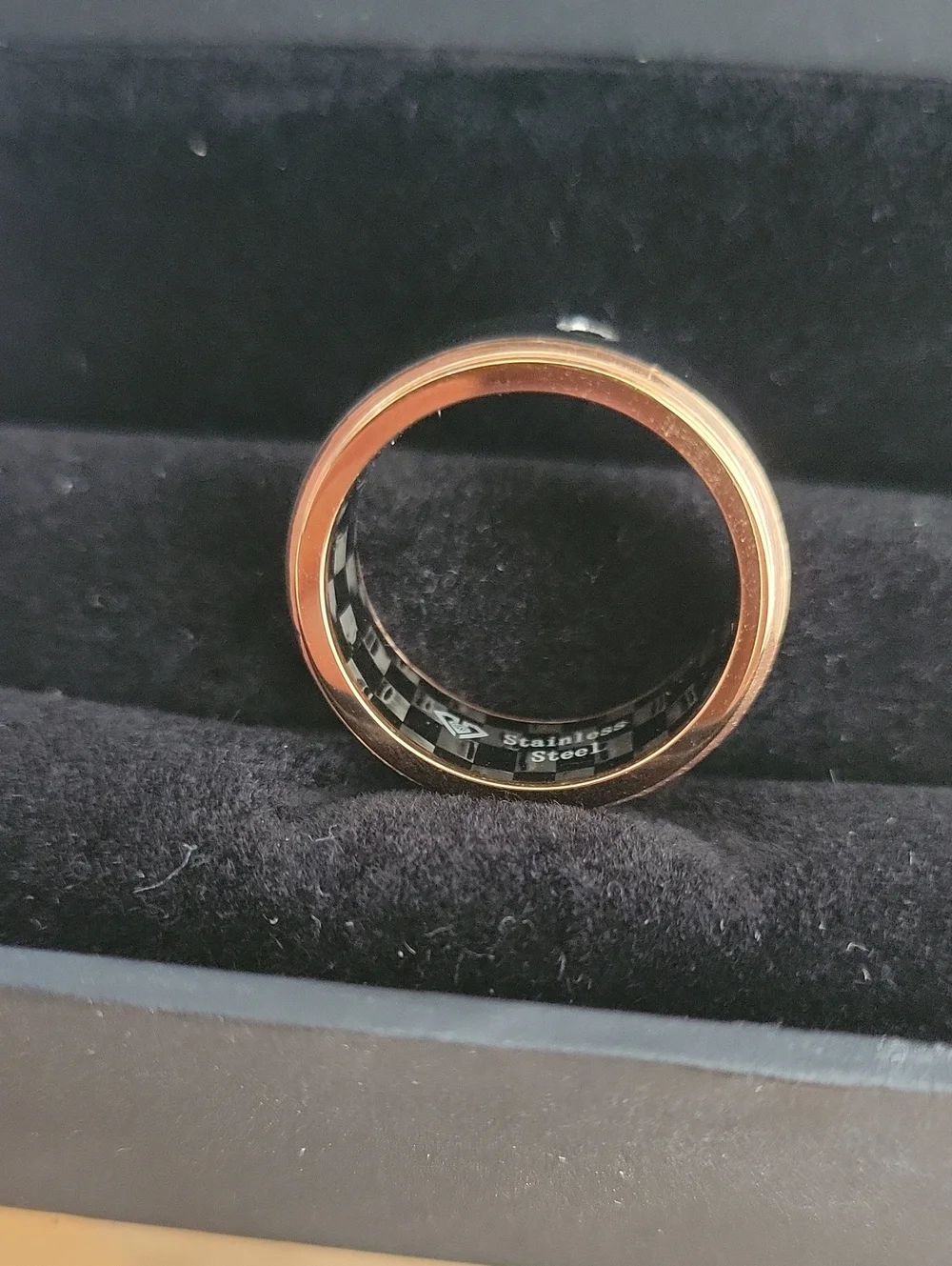 Rose Ion Plated Stainless Steel Men's Ring